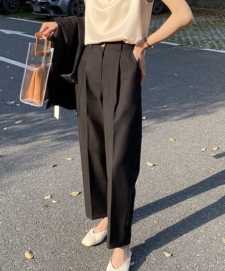[OUTLET]cropped slacks/2color