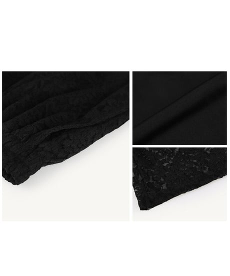 lace long skirt/2color