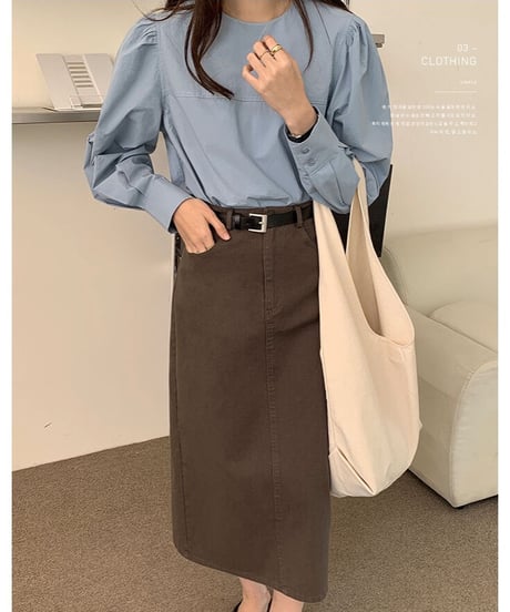 [OUTLET]volume sleeve blouse/3color
