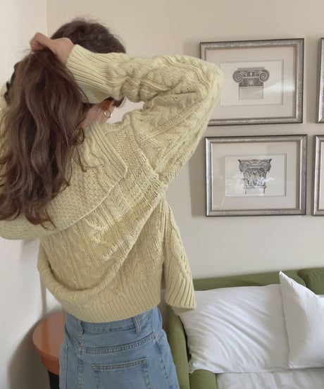 sailor collar knit cardigan/3color