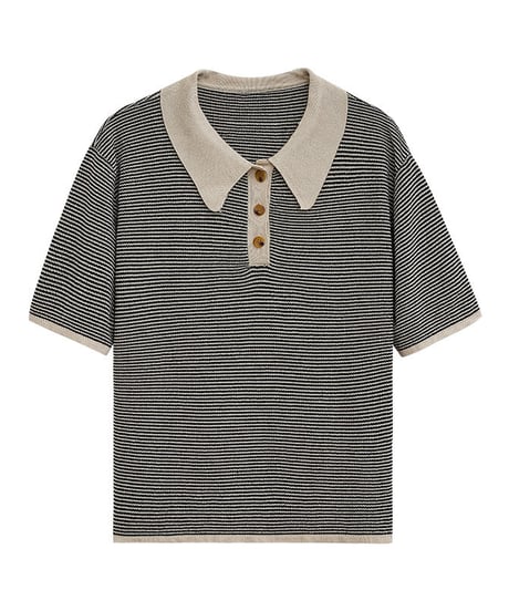 border polo summer knit/3color