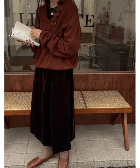 velour half sleeve dress/2color