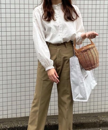 [OUTLET]frill volume sleeve blouse/2color