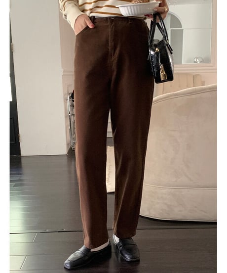 brown straight denim