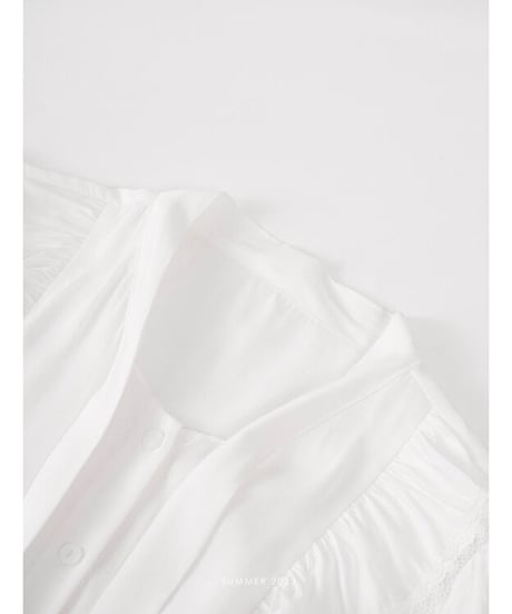 frill ribbon blouse(ネコポス)