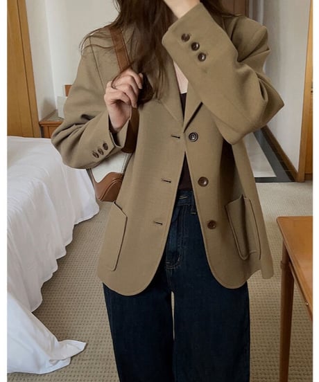 basic tailored jacket/2color