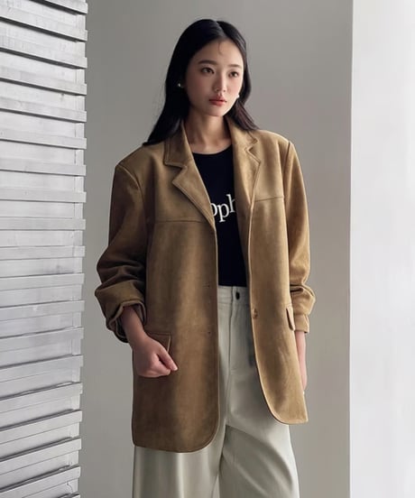 suède tailored jacket