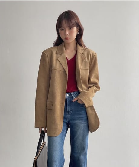suède tailored jacket