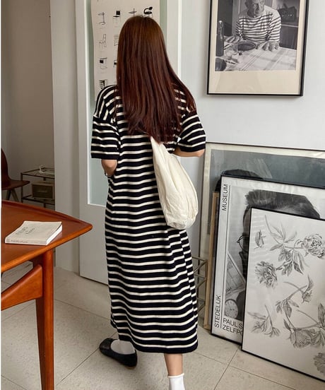 border long one-piece/2color