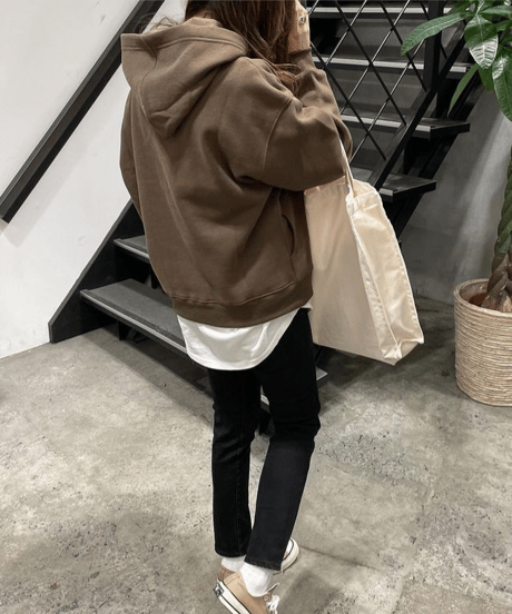 【original】simple loose hoodie