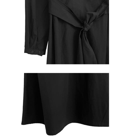 waist wrap long dress/3color