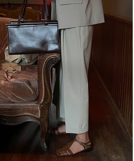 roll-up tuck slacks/3color