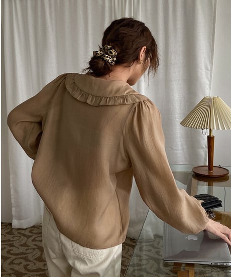 feminine collar blouse/2color
