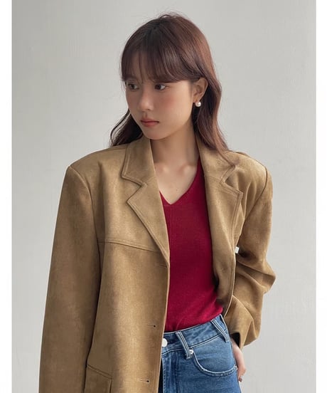 suède tailored jacket