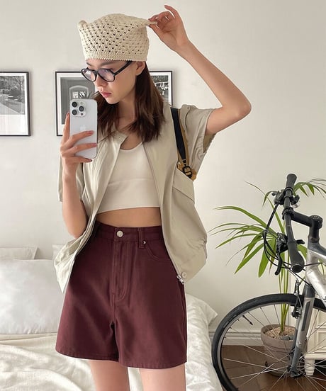 half sleeve blouson/2color