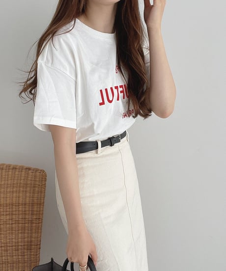 back slit skirt/2color