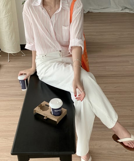 sheer stripe shirt/3color(ネコポス)