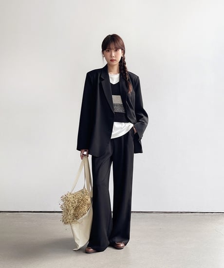 2way wrap layer slacks/2color