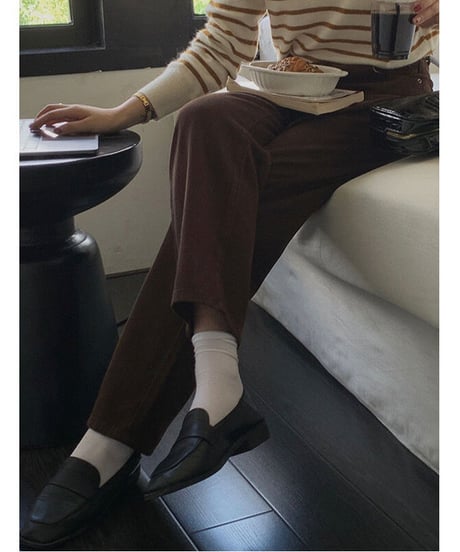 brown straight denim