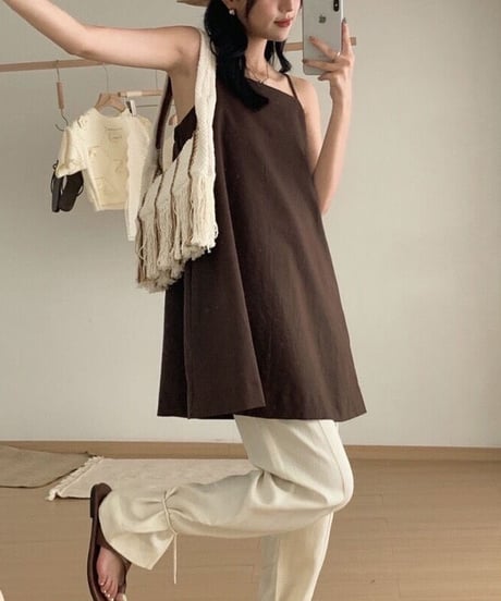 [OUTLET]linen camisole tunic/2color(ネコポス)