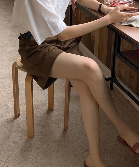 cotton linen half pants/3color