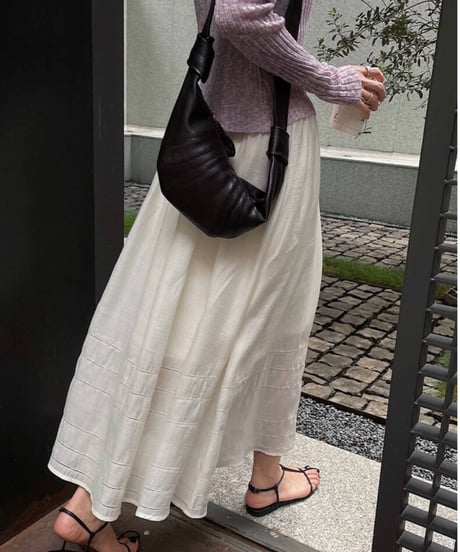 Tencel long skirt/2color