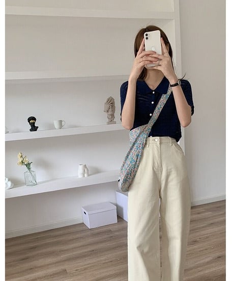 sheer border shirt/2color