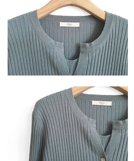 [OUTLET]rib ensemble like tops/2color