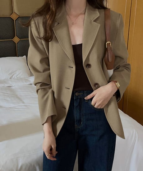 basic tailored jacket/2color