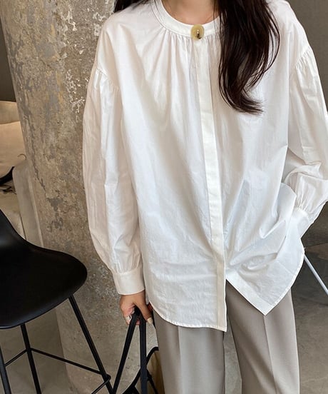gather cotton blouse/3color