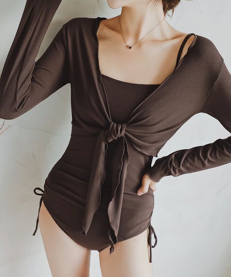 swimsuit & cape set/2color