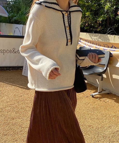 sailor collar knit PO