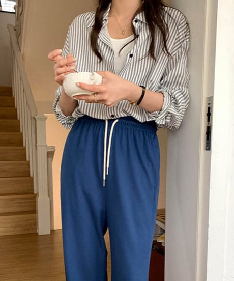 stripe over shirt/3color