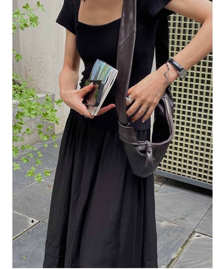 Tencel long skirt/2color
