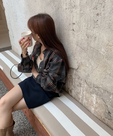 check flannel shirt/2color