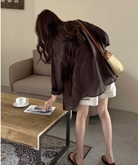 cotton linen half pants/3color