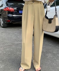 [OUTLET]color center press slacks/2color