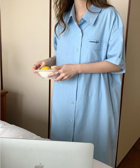 light denim shirt OP(half sleeve)