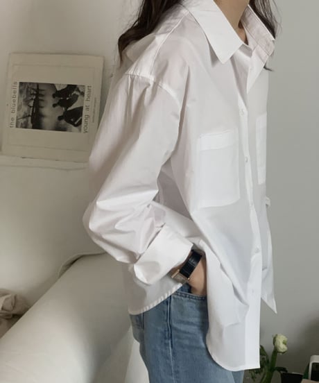 [OUTLET]double pocket color shirt/5color