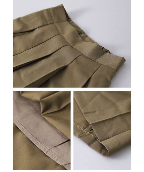 front box pleats skirt/2color