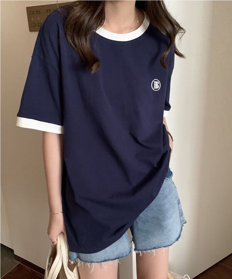 one point color T-shirt/2color(ネコポス)