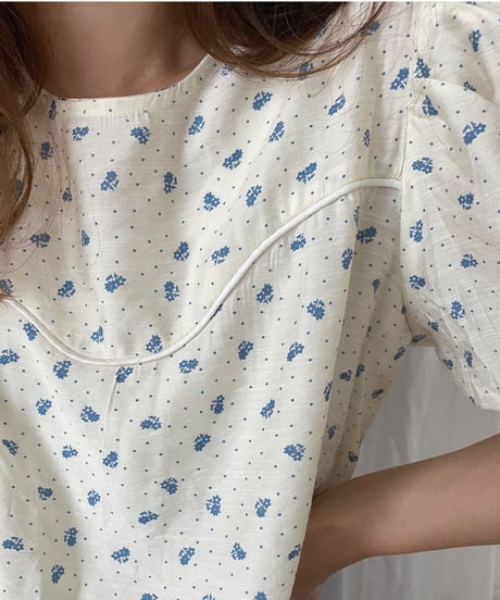 retro pattern blouse/2color(ネコポス)