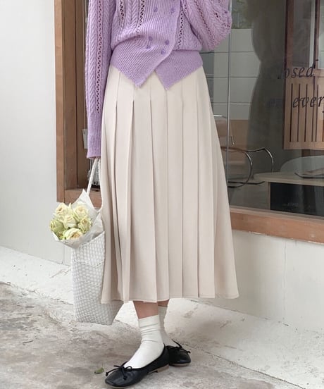 box pleats skirt/2color