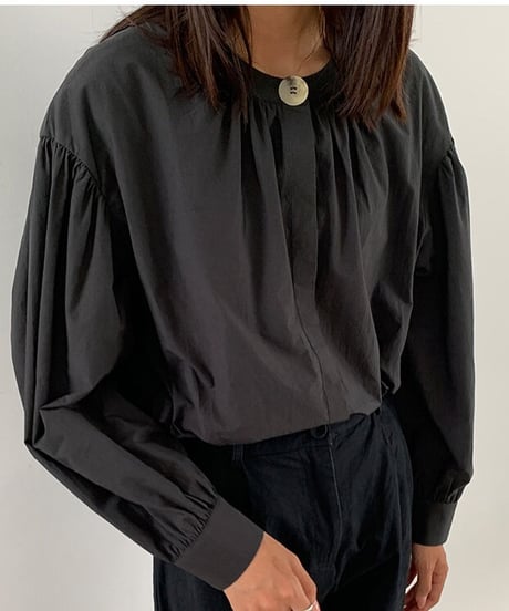 gather cotton blouse/3color