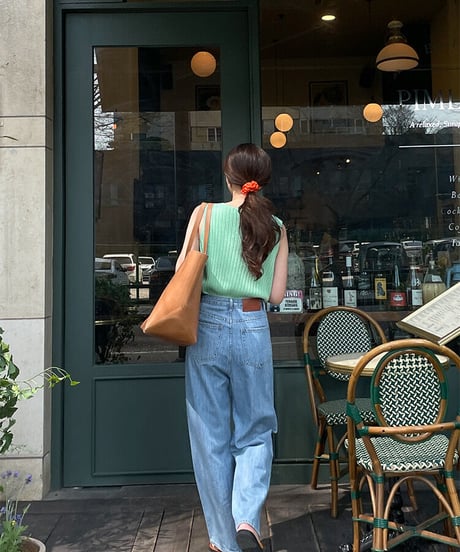 (standard)high rise straight denim/3color