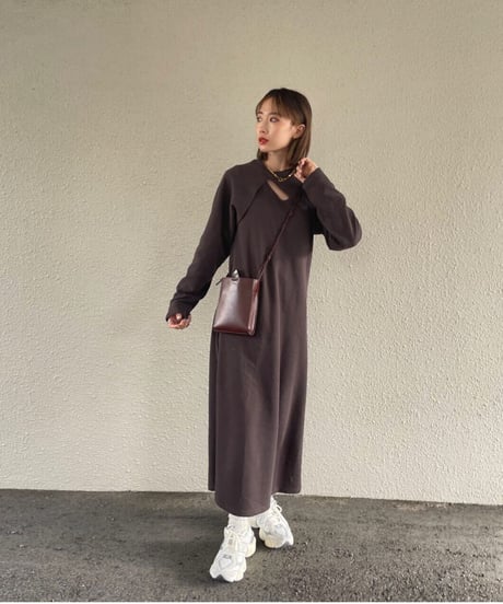asymmetry bolero & one-piece SET/4color