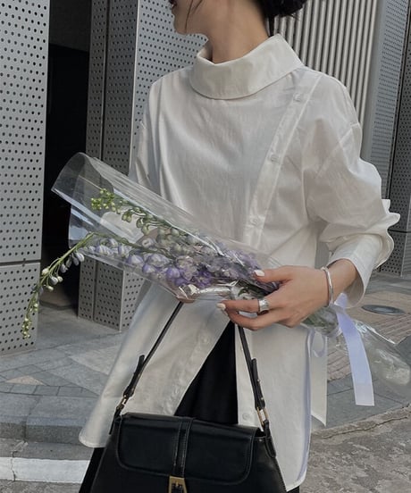 tencel design blouse shirt/3color(ネコポス)