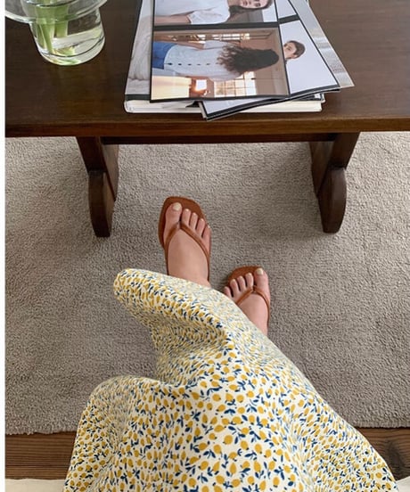 lemon long skirt