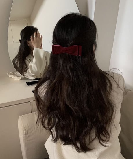 ribbon hair clip/2color(ネコポス)