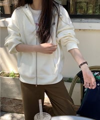 zipper daily hoodie/2color